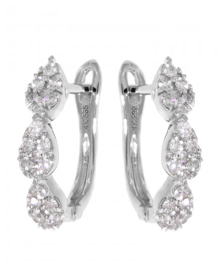  PEAR STYLE DIAMOND HUGGIES (TE837)